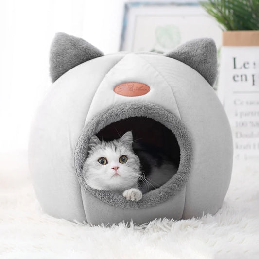 Soft Cozy Cotton Nest Cat Bed | Medium to Large Sized Cat