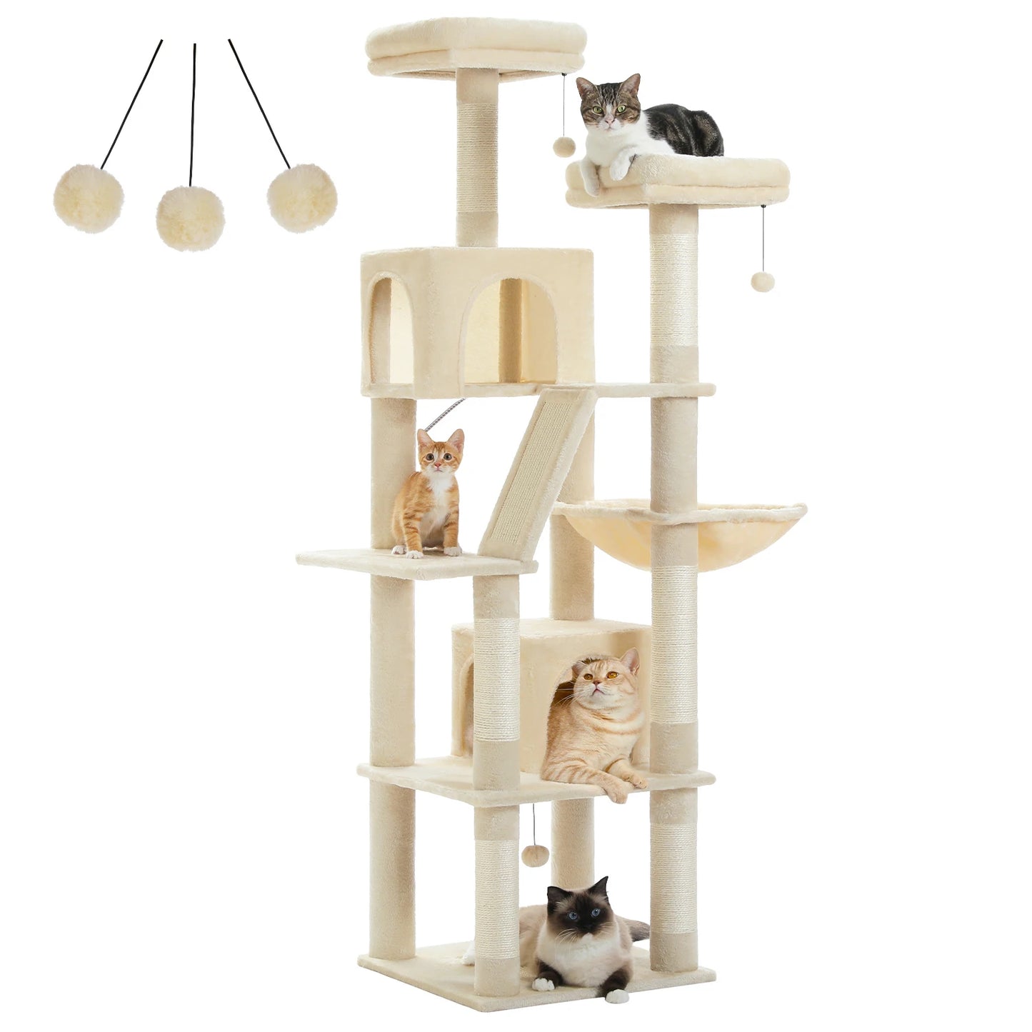 Multi-level Cat Tree Tower | Medium to Large Sized Cat Toy